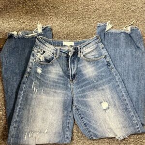 RISEN Distressed Blue Jeans